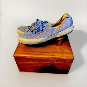 Superga Canvas Shoes Women's 8.5 Linen Lite Blue‎ Gummy Soles